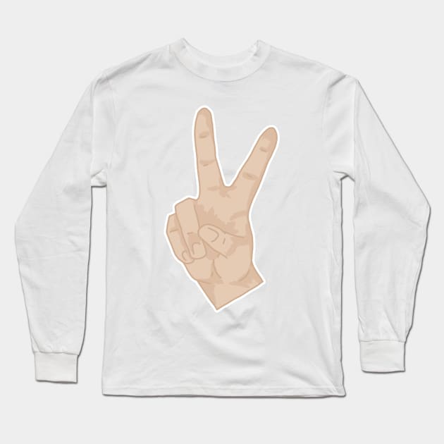Victoria (gesture) Long Sleeve T-Shirt by MadArtist123